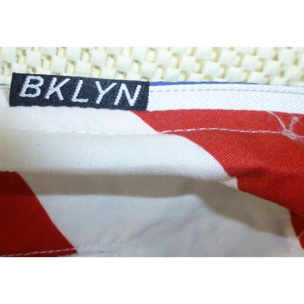 Brooklyn Cloth Stars & Stripes Flag USA Hooded Windbreaker Jacket Med Pullover - Picture 10 of 16